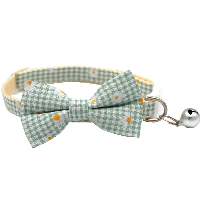 Sweet Cotton Polyester Lattice Pet Collar
