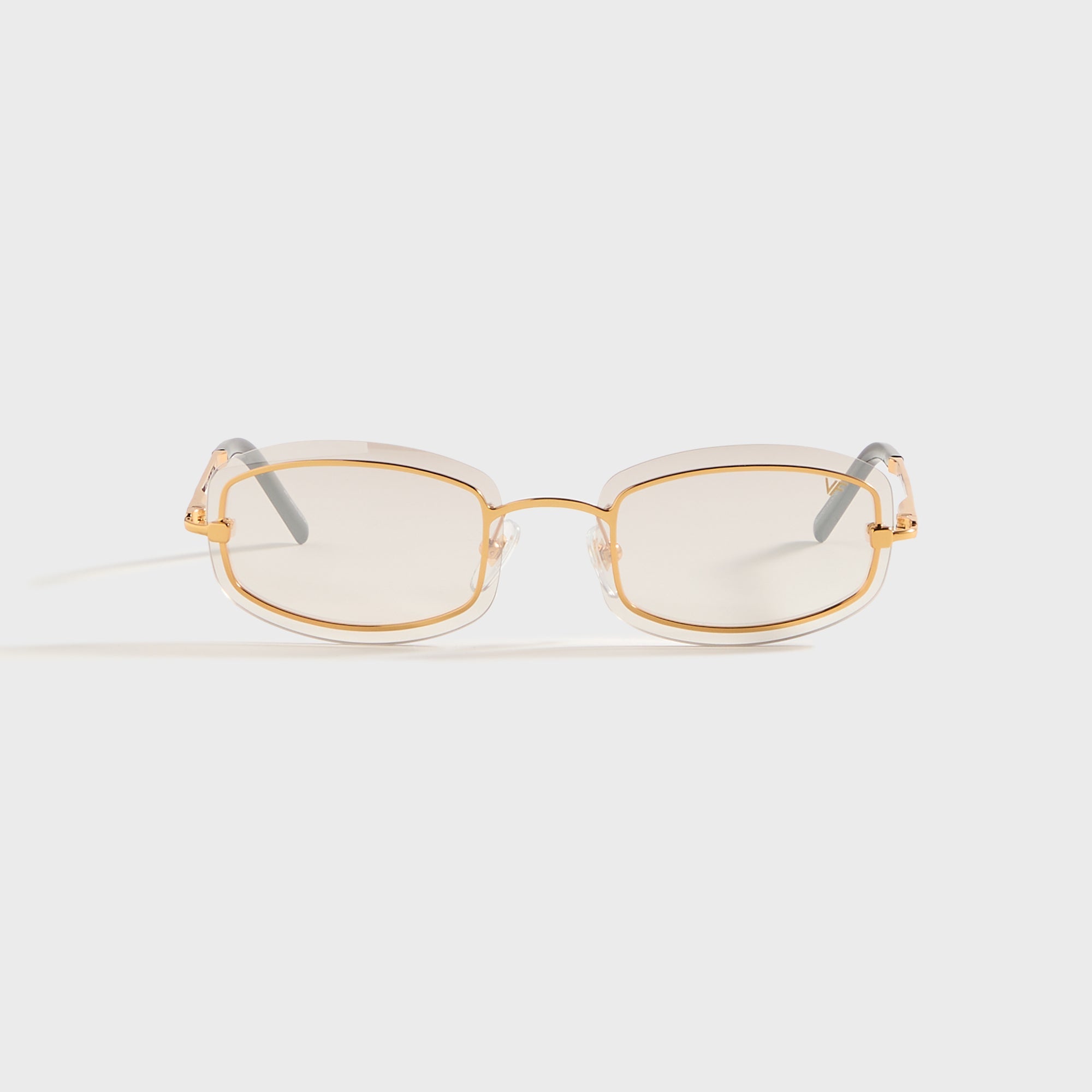 Vintage Frames Genius Rimless 24KT - Yellow Gold / Brown Smoke