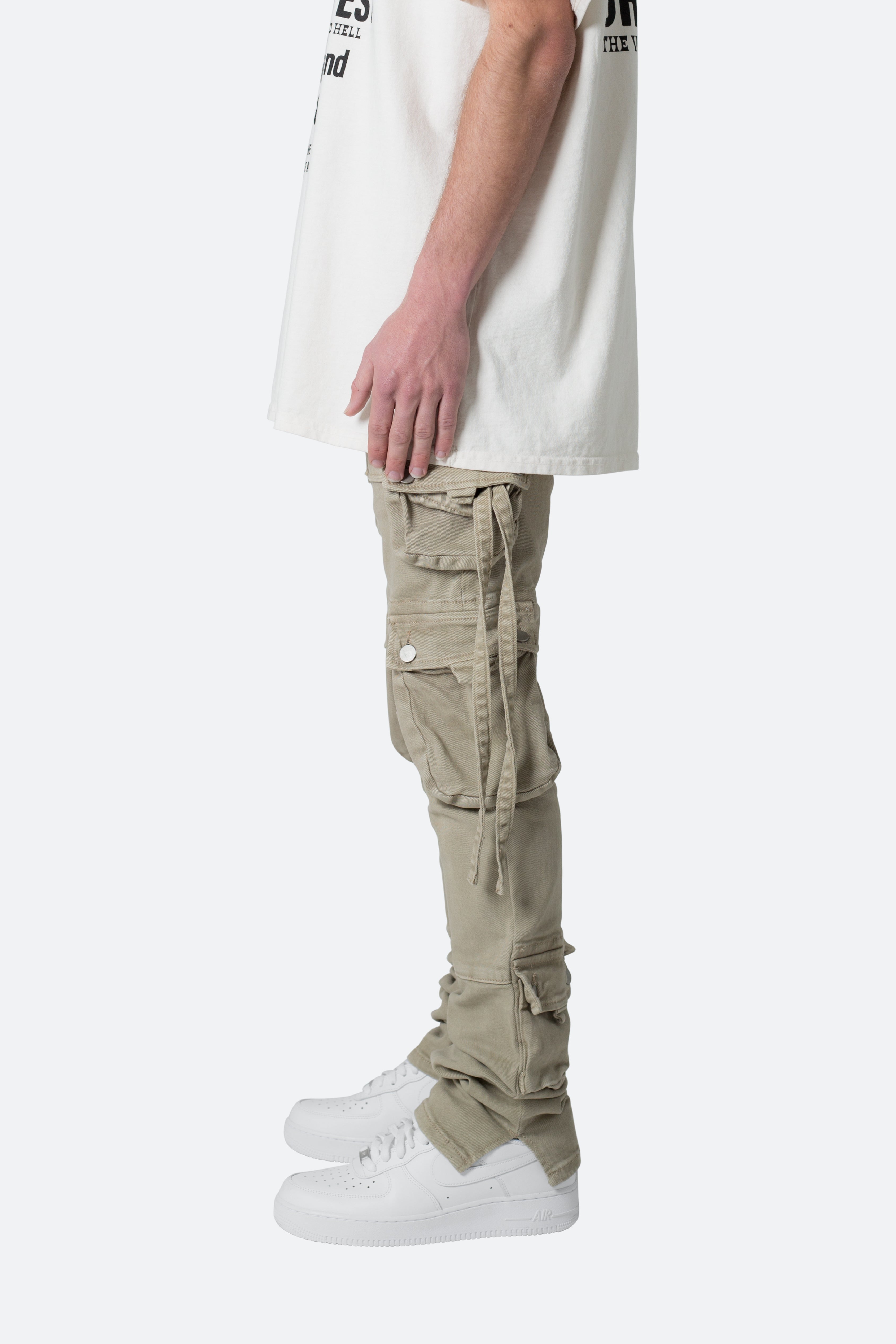 D152 Cargo Straight Denim - Brown