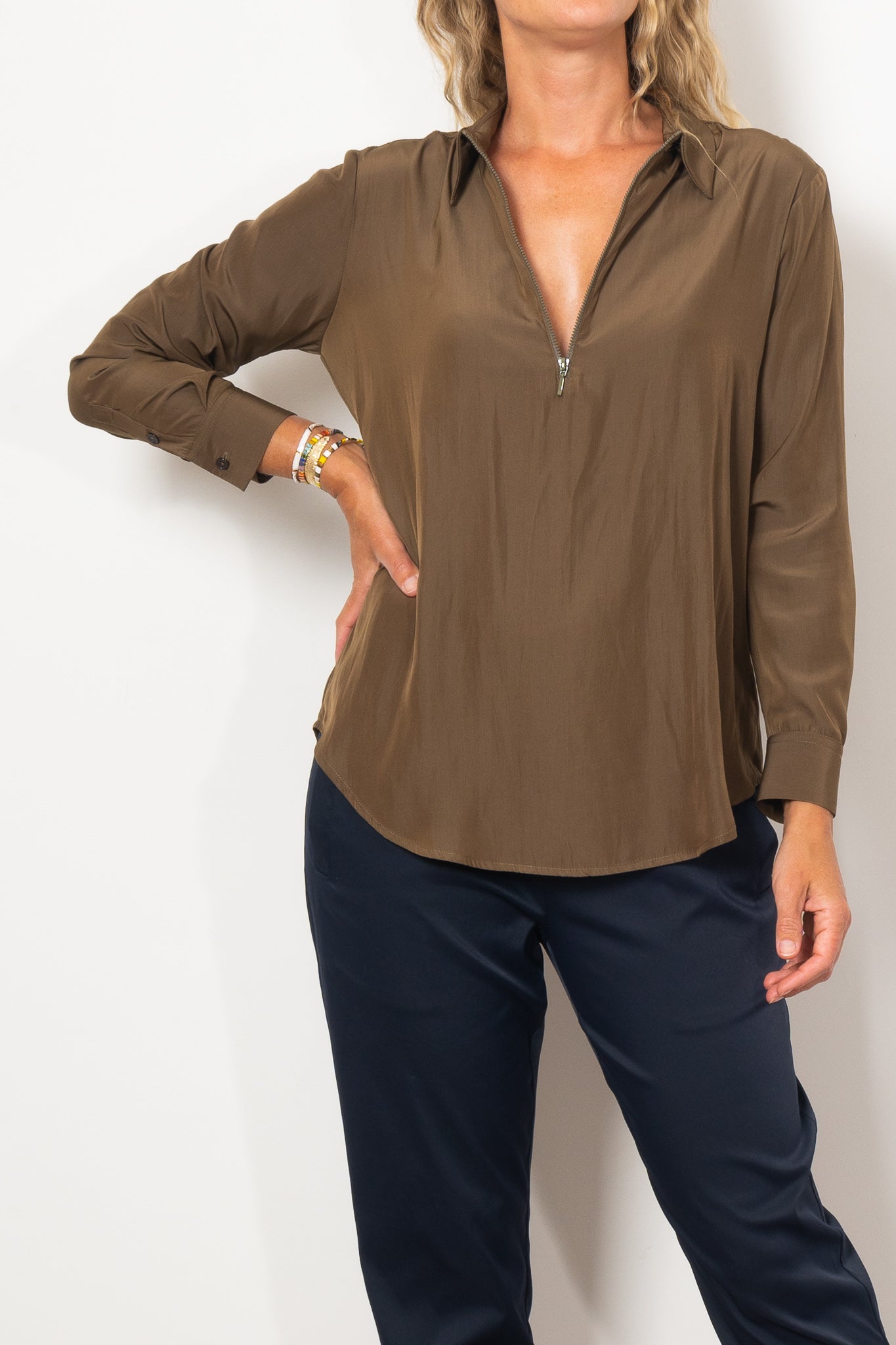 Mela Purdie Zip Front Shirt Mache