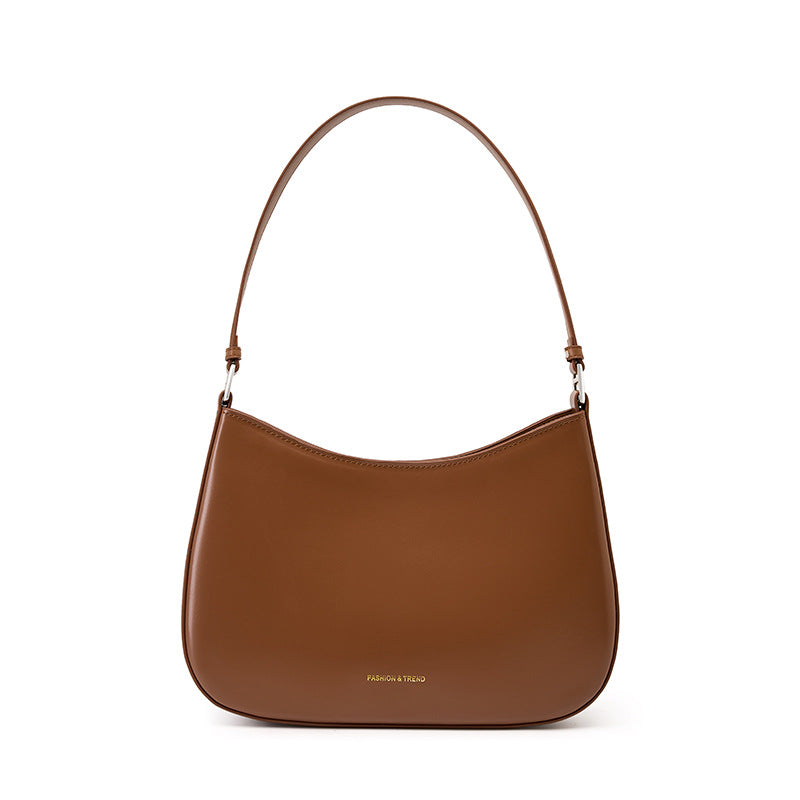 Faux Leather Baguette Shoulder Tote Bag