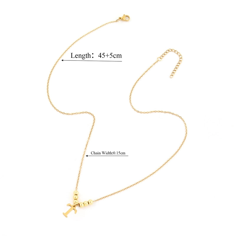 Elegant Minimalist Classic Style Letter 201 Stainless Steel 304 Stainless Steel Pendant Necklace
