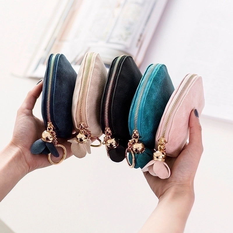 Women's Solid Color Pu Leather Zipper Wallets