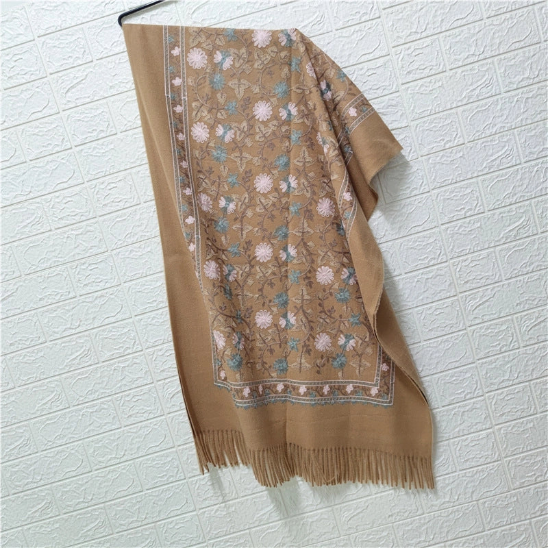 Women's Retro Ethnic Style Printing Imitation Cashmere Scarf