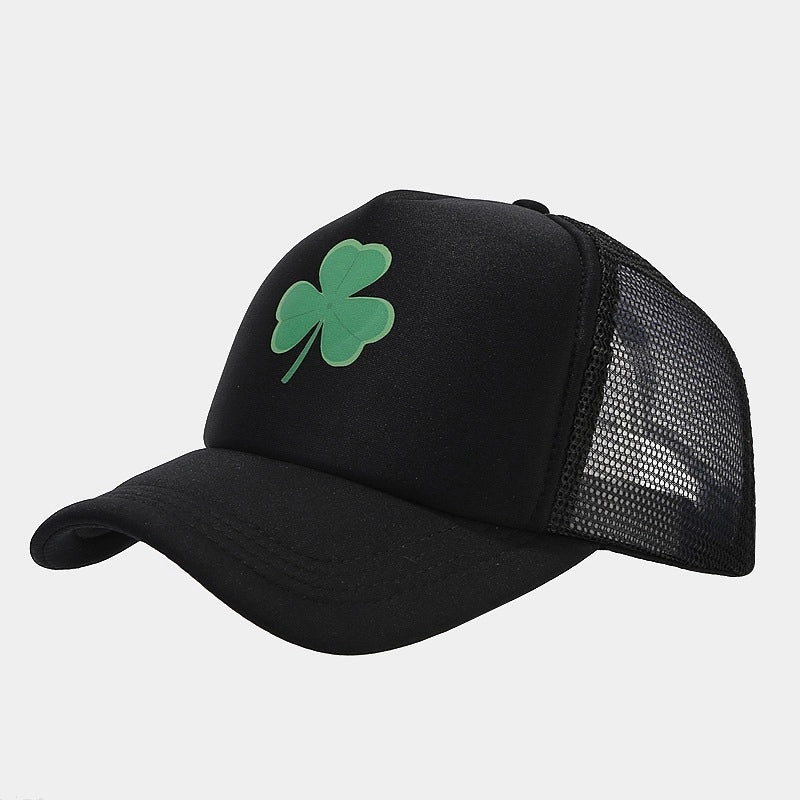 Popular Clover Pattern Spring And Summer Breathable Quick-drying Cap Outdoor Sunshade Sunscreen Mesh Baseball Cap