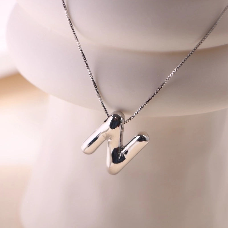 Vintage Style Letter Copper Plating Pendant Necklace