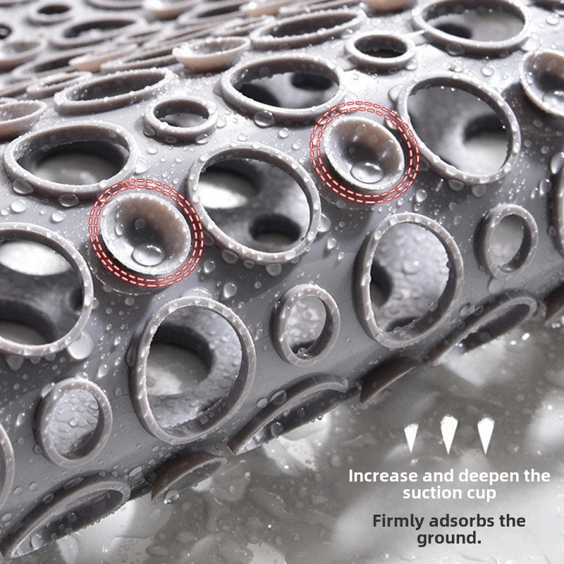 Bathroom Non-slip Mat Round Hole Leaking Non-slip Floor Mat With Suction Cup Shower Room Bathroom Bath Hydrophobic Floor Mat