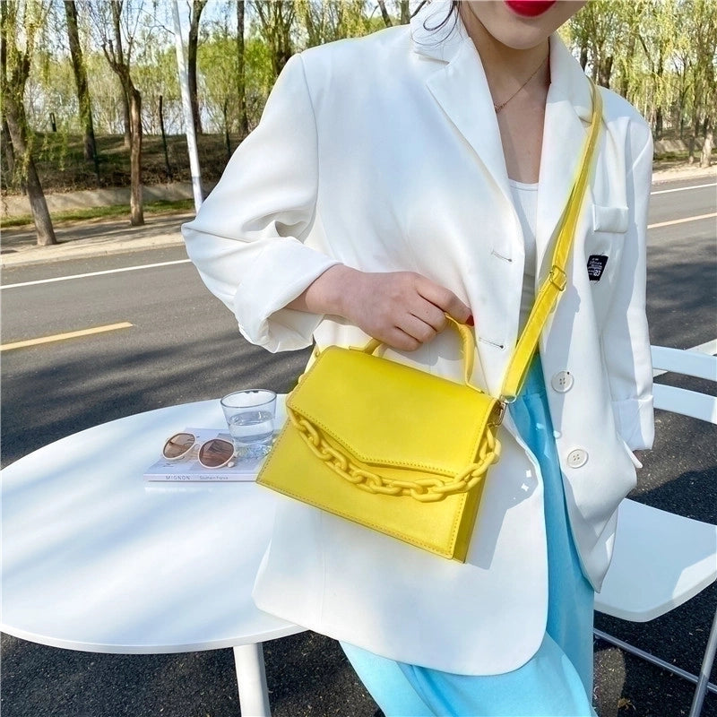 Small Pu Leather Streetwear Square Bag
