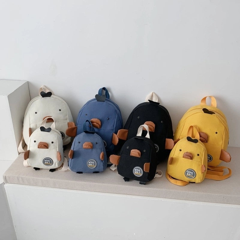 Cartoon Solid Color School Daily Kids Backpack