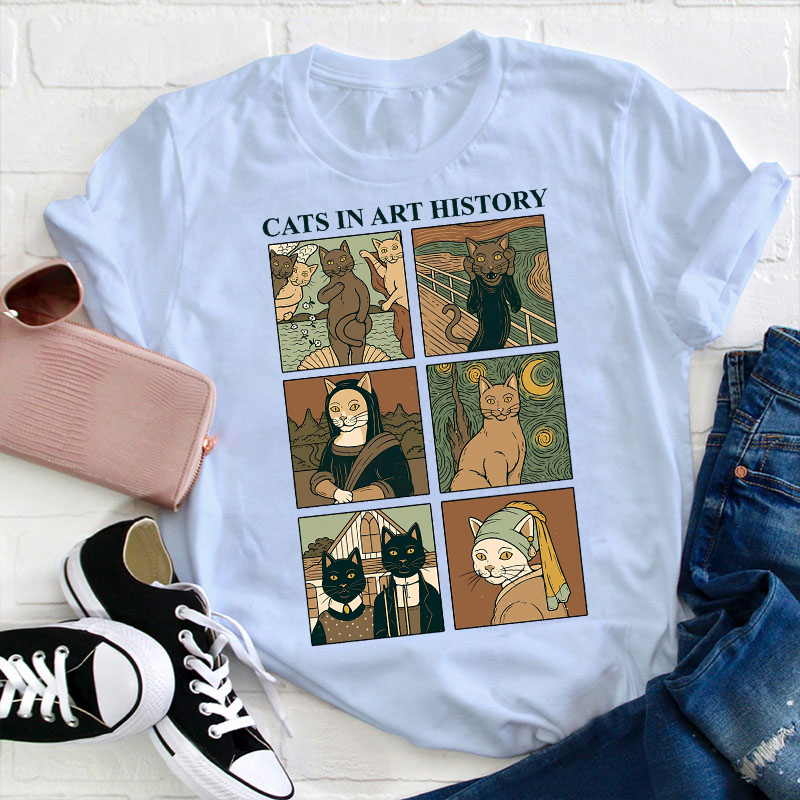 Cat In Art History Teacher T-Shirt