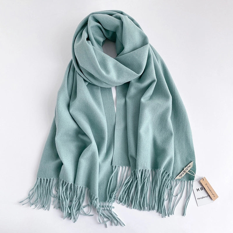 Unisex Casual Basic Solid Color Imitation Cashmere Scarf