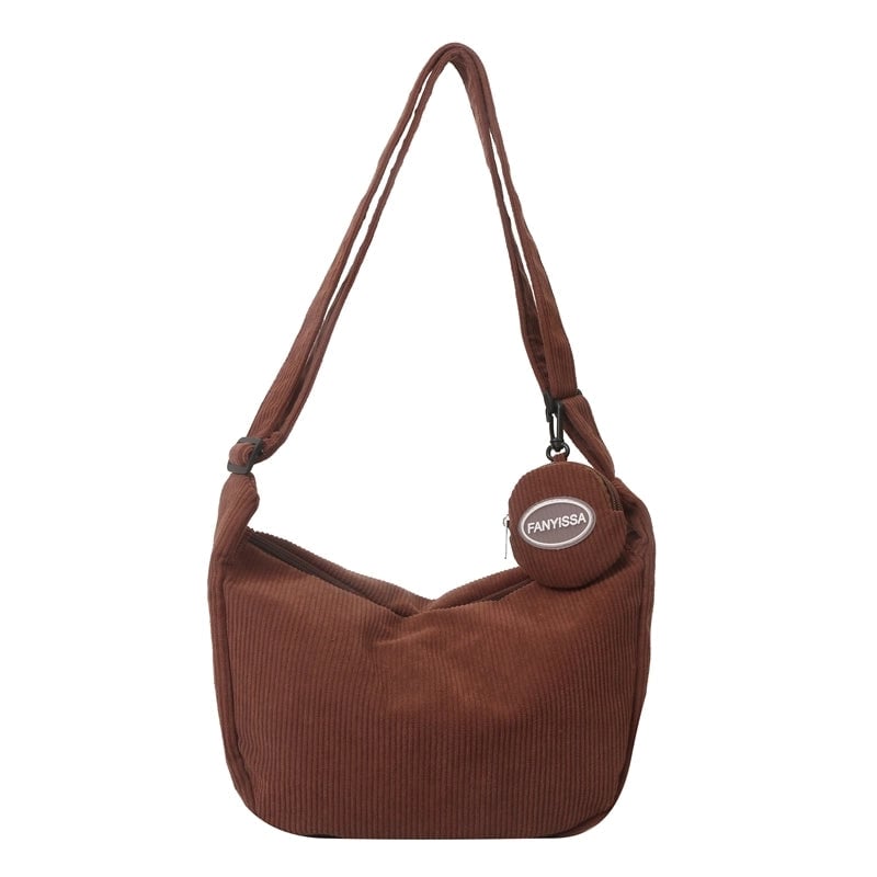 Women's All Seasons Canvas Solid Color Vintage Style Square Zipper Shoulder Bag