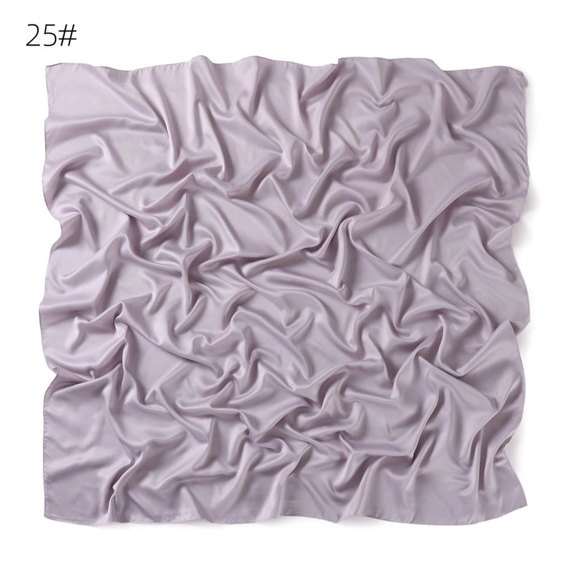 Women's Minimalist Solid Color Satin Silk Scarf