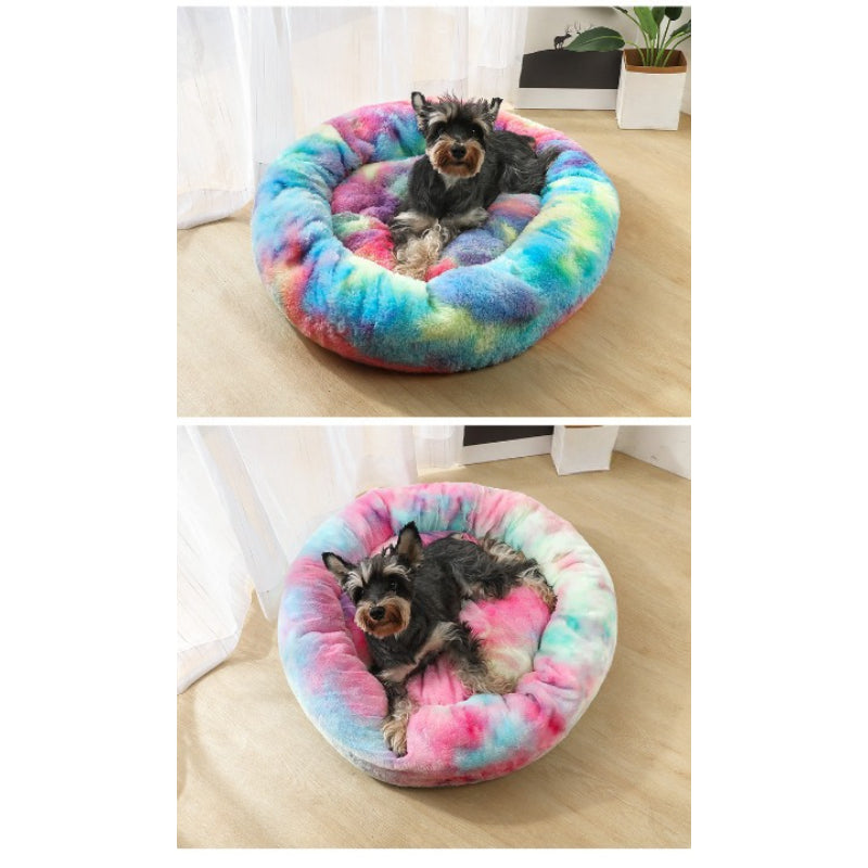 Round Cat Colorful Bed