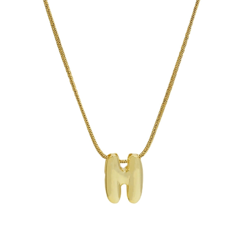 Basic Modern Style Classic Style Letter 304 Stainless Steel Brass Plating Pendant Necklace