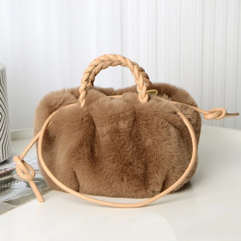 Halloween Medium Plush Oval Magnetic Buckle Cloud Shape Bag