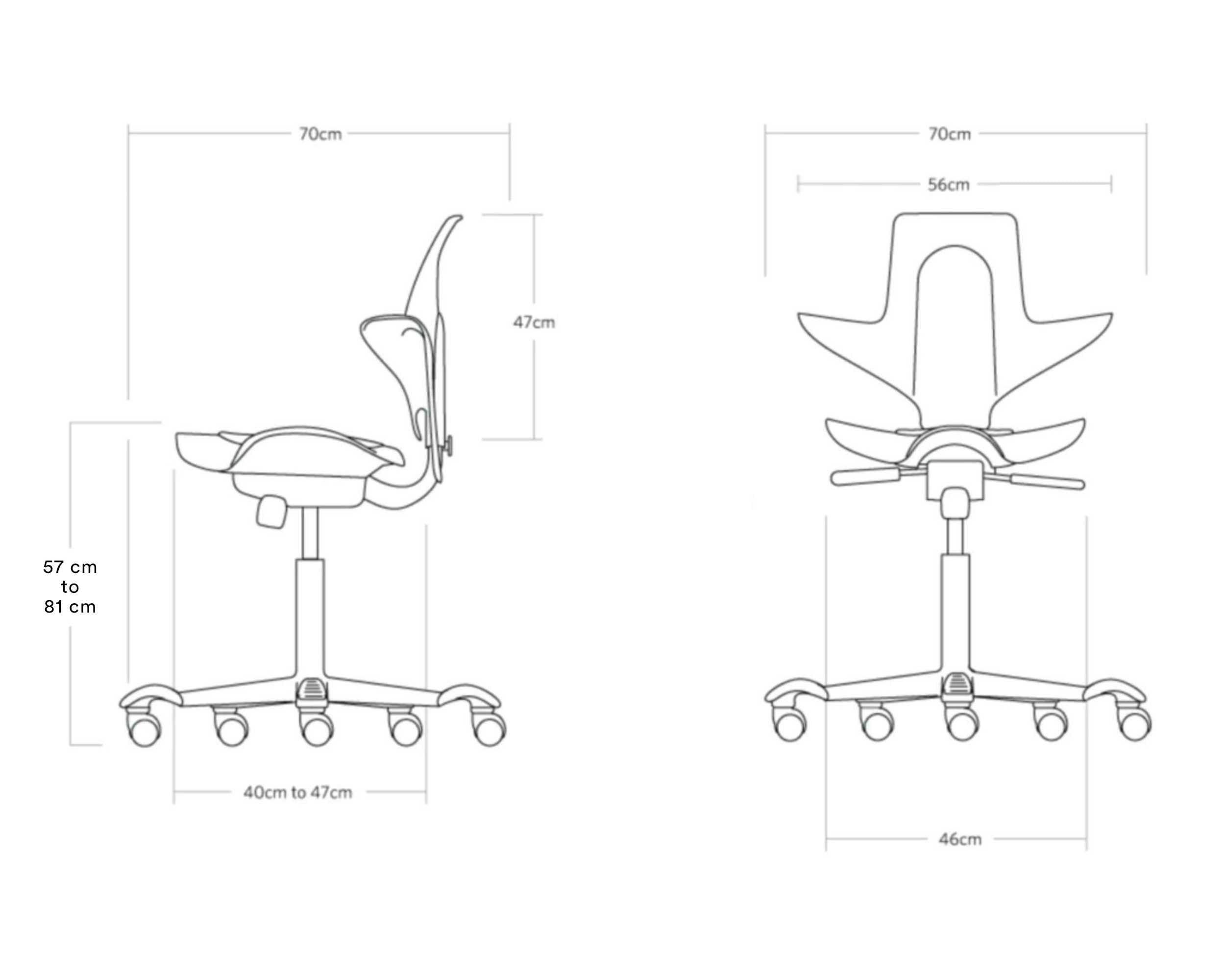 HAG Capisco 8106 ergonomic chair. Kvadrat Steelcut Trio STT883/Silver
