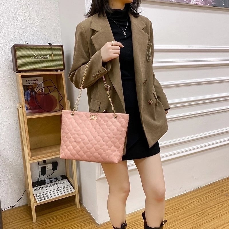 Large Pu Leather Fashion Tote Bag