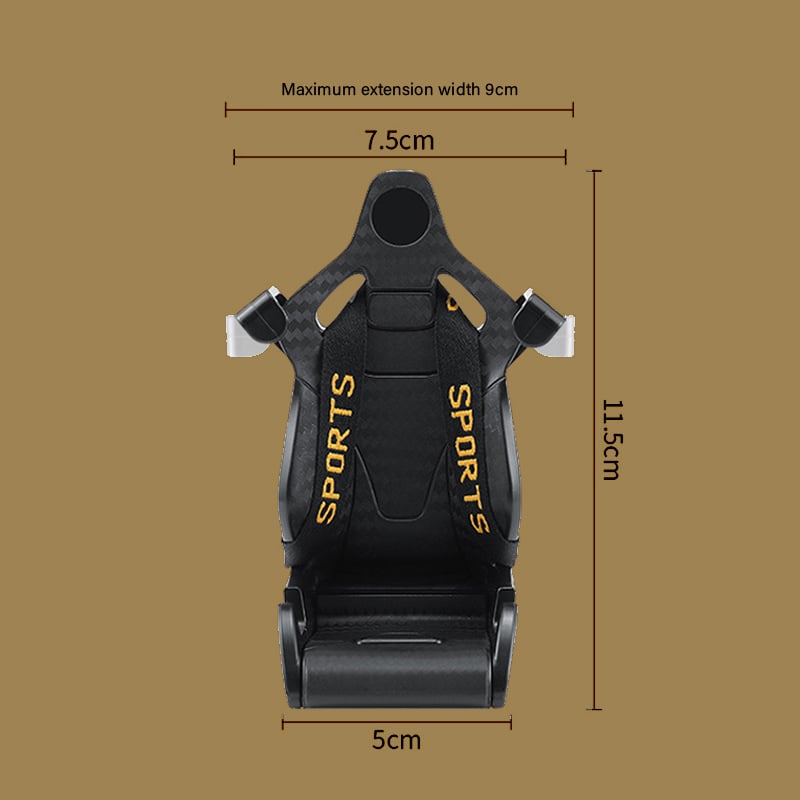 Carbon Fiber Sports Car Seat Phone Holder