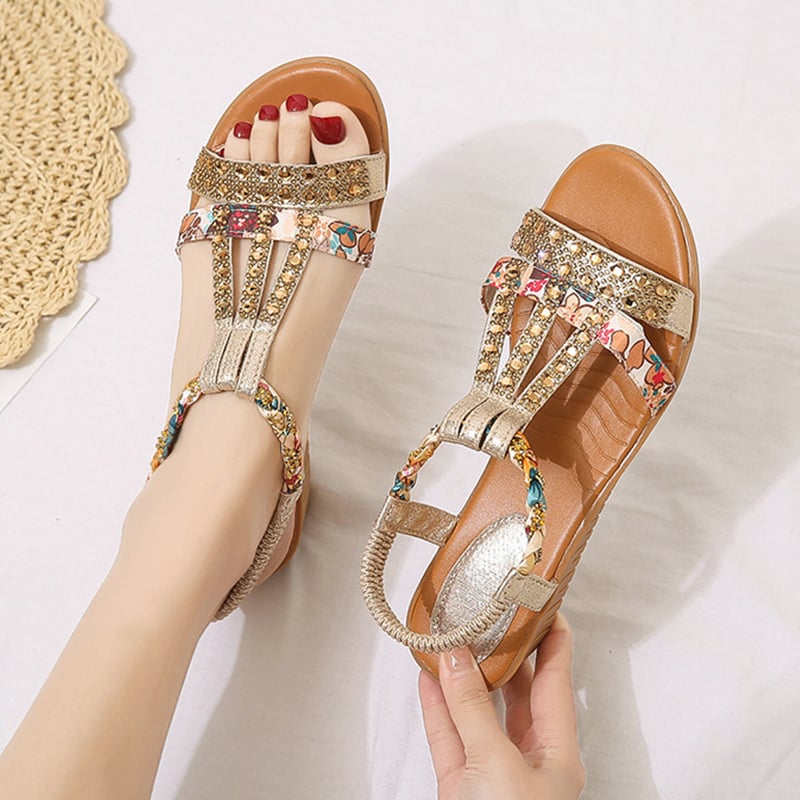 🔥Last Day Promotion 49% OFF - Women's New Summer Rhinestone Open Toe Orthopaedic Sandals