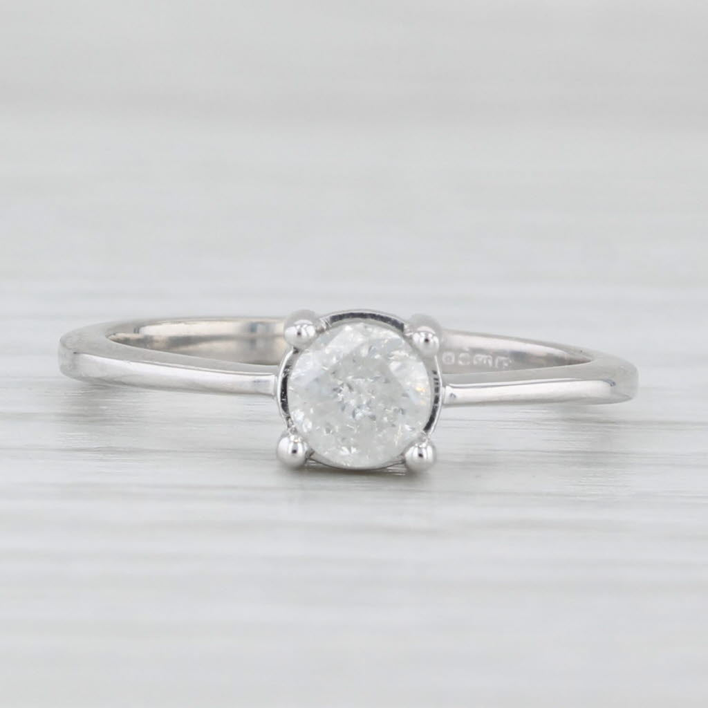 0.45ct Round Diamond Solitaire Engagement Ring 10k Gold Sz 5 Jacque Christie COA