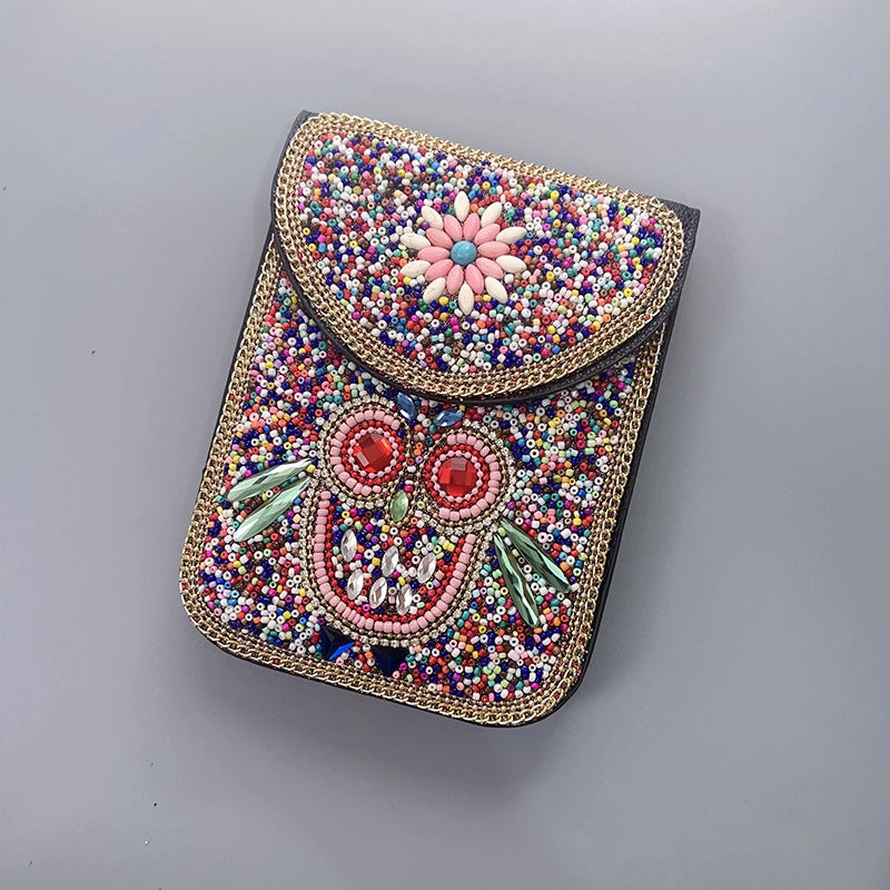 Women's Pu Leather Flower Vintage Style Classic Style Square Magnetic Buckle Phone Wallets