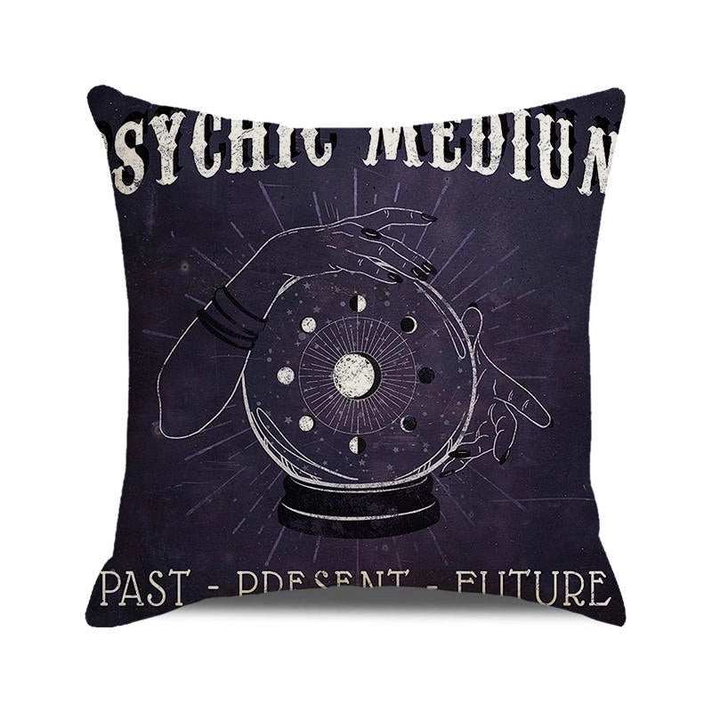 Halloween Retro Punk Palm Skull Cotton Pillow Cases Couch & Sofa Decor