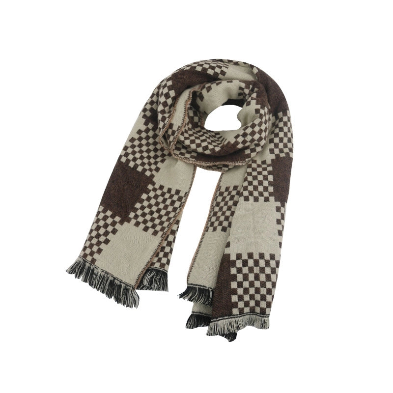 Women's  Lattice Imitation Cashmere Scarf