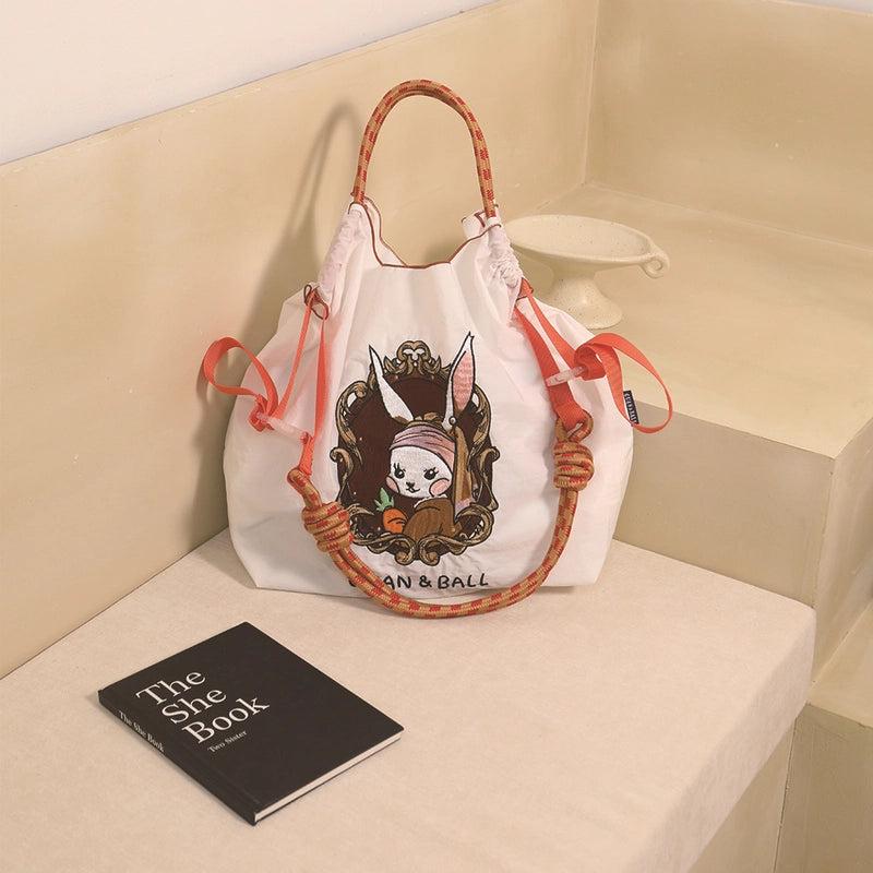 Women's Cute Rabbit Nylon Shopping Bags