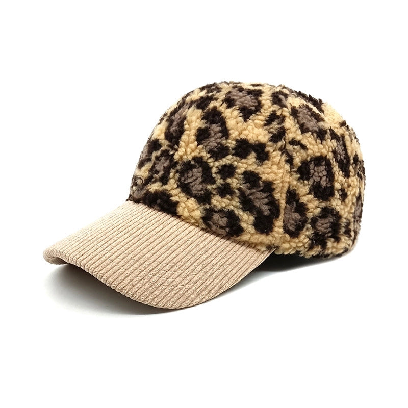 Unisex Vintage Style Leopard Curved Eaves Baseball Cap