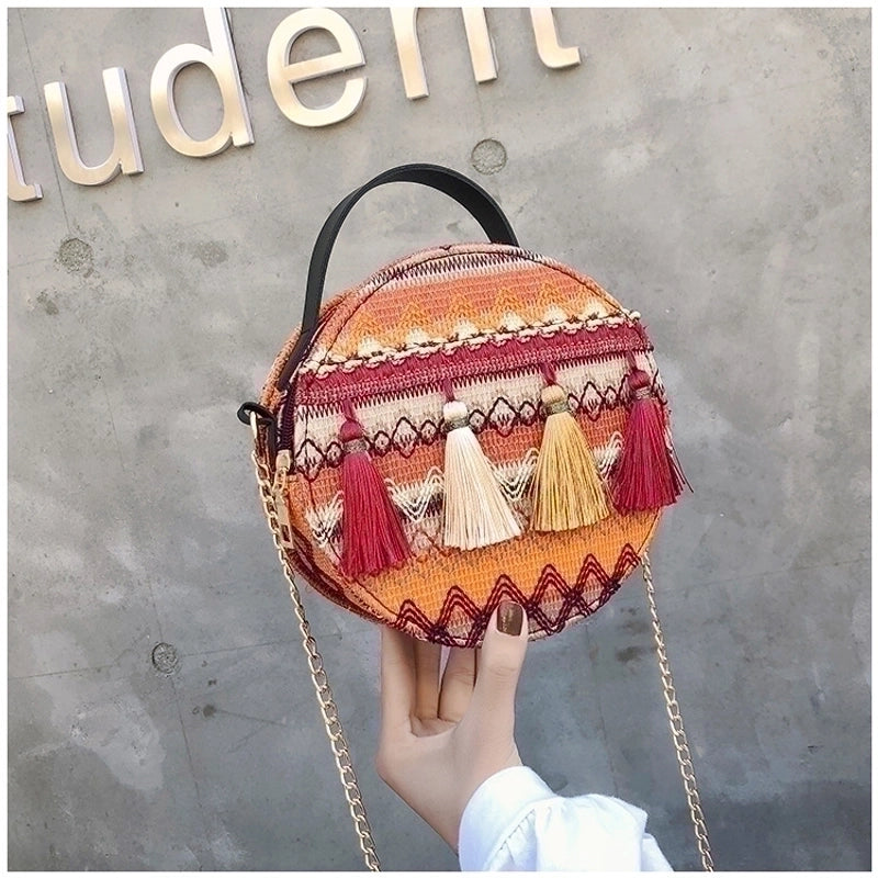 Women's Small Summer Fabric Ethnic Style Square Bag