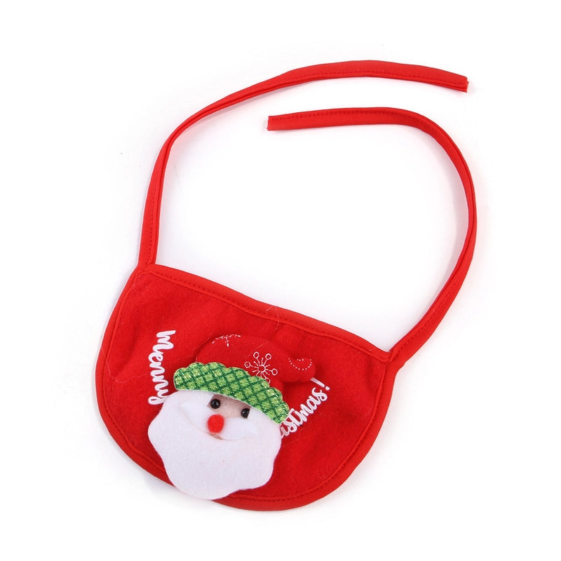 Pet Hat Saliva Towel Dog Christmas Head Cover Christmas Tree Shape Cat Saliva Towel Suit