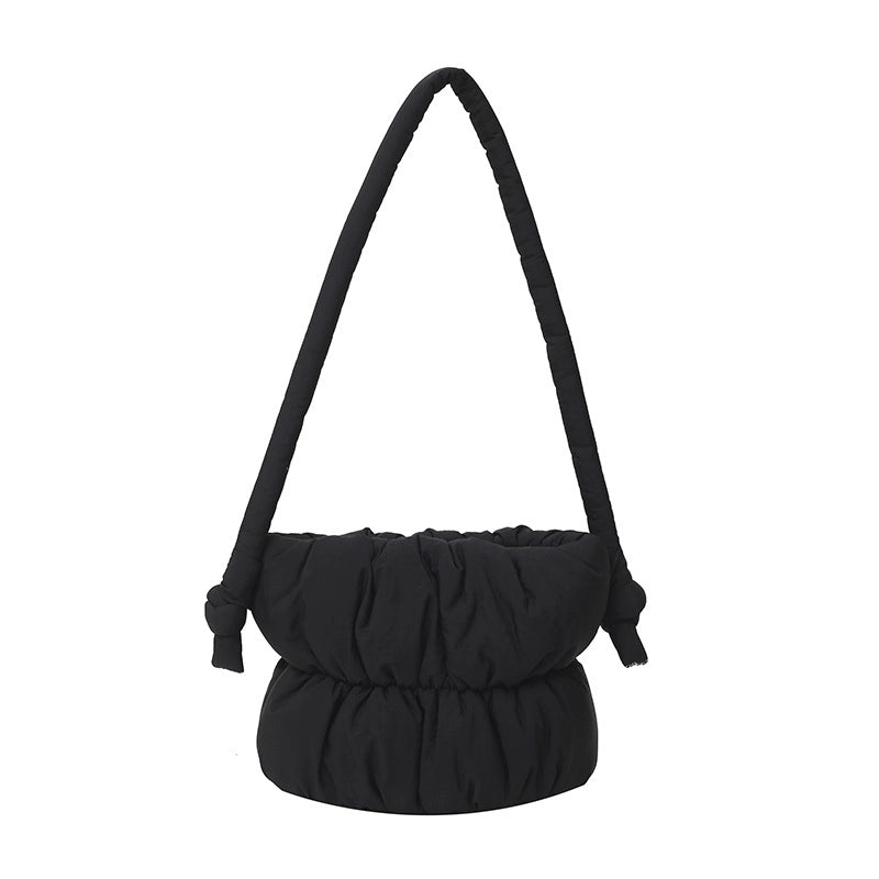 Women's Small Nylon Solid Color Streetwear Square Lock Clasp Shoulder Bag Crossbody Bag