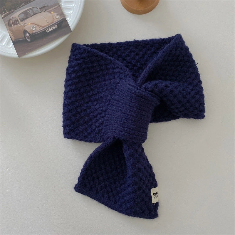 Women's Minimalist Solid Color Polyester Scarf