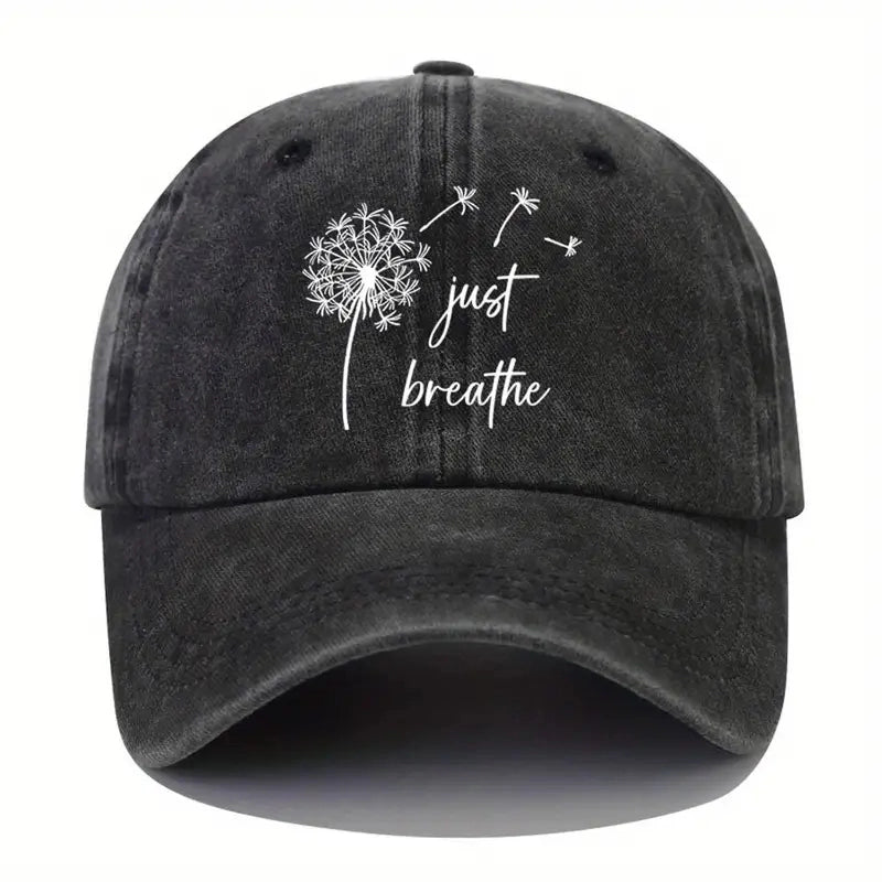Unisex Casual Modern Style Minimalist Dandelion Printing Wide Eaves Baseball Cap