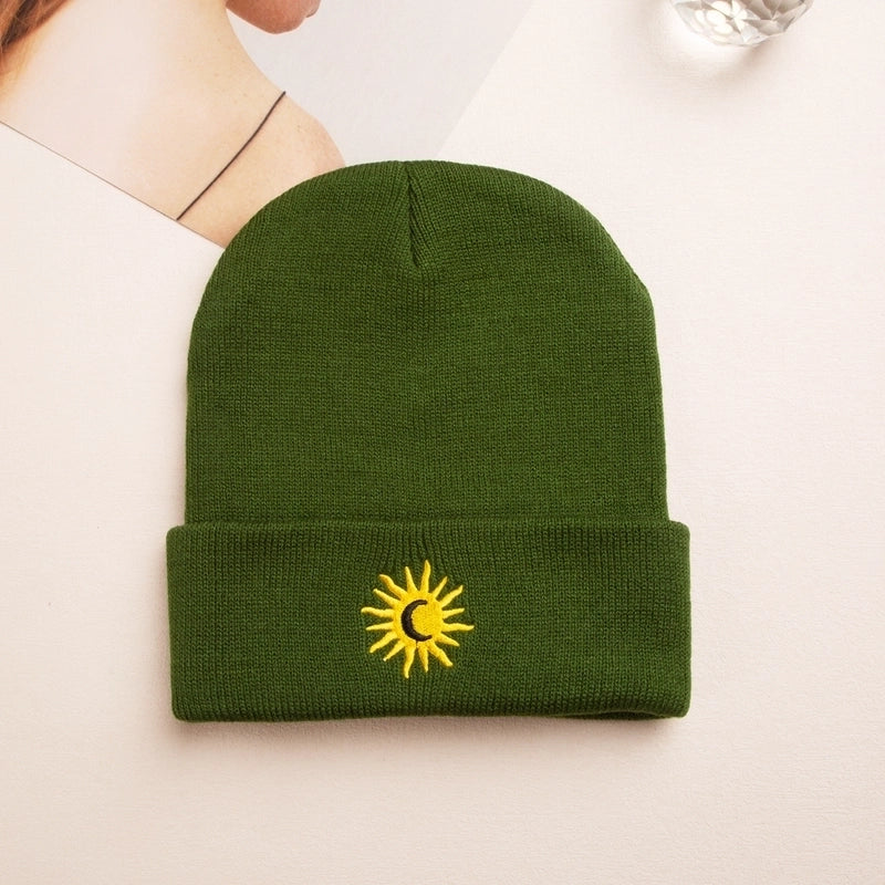 Unisex Exaggerated Sun Plush Eaveless Wool Cap