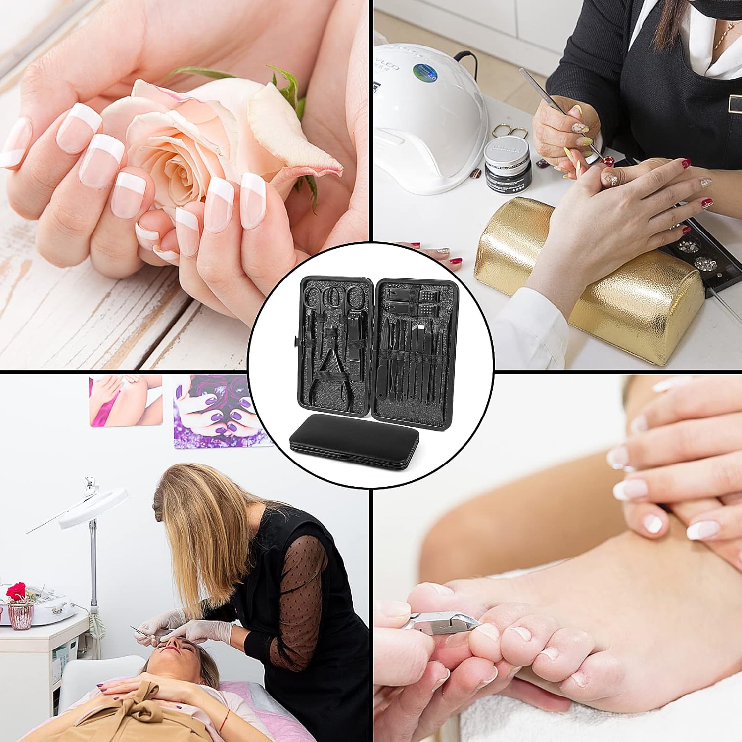 Manicure Set. 18 in 1 Professional Pedicure Kit Stainless Steel Personal Care Nail kit Manicure Portable Nail Clipper Set