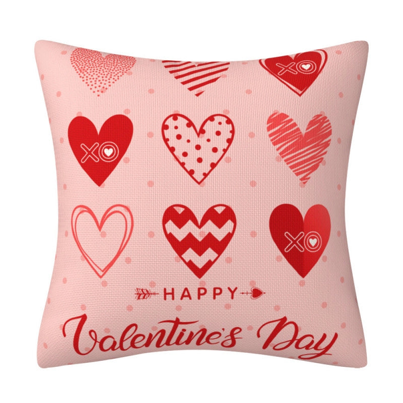 Romantic Envelope Letter Heart Shape Linen Pillow Cases Bedding