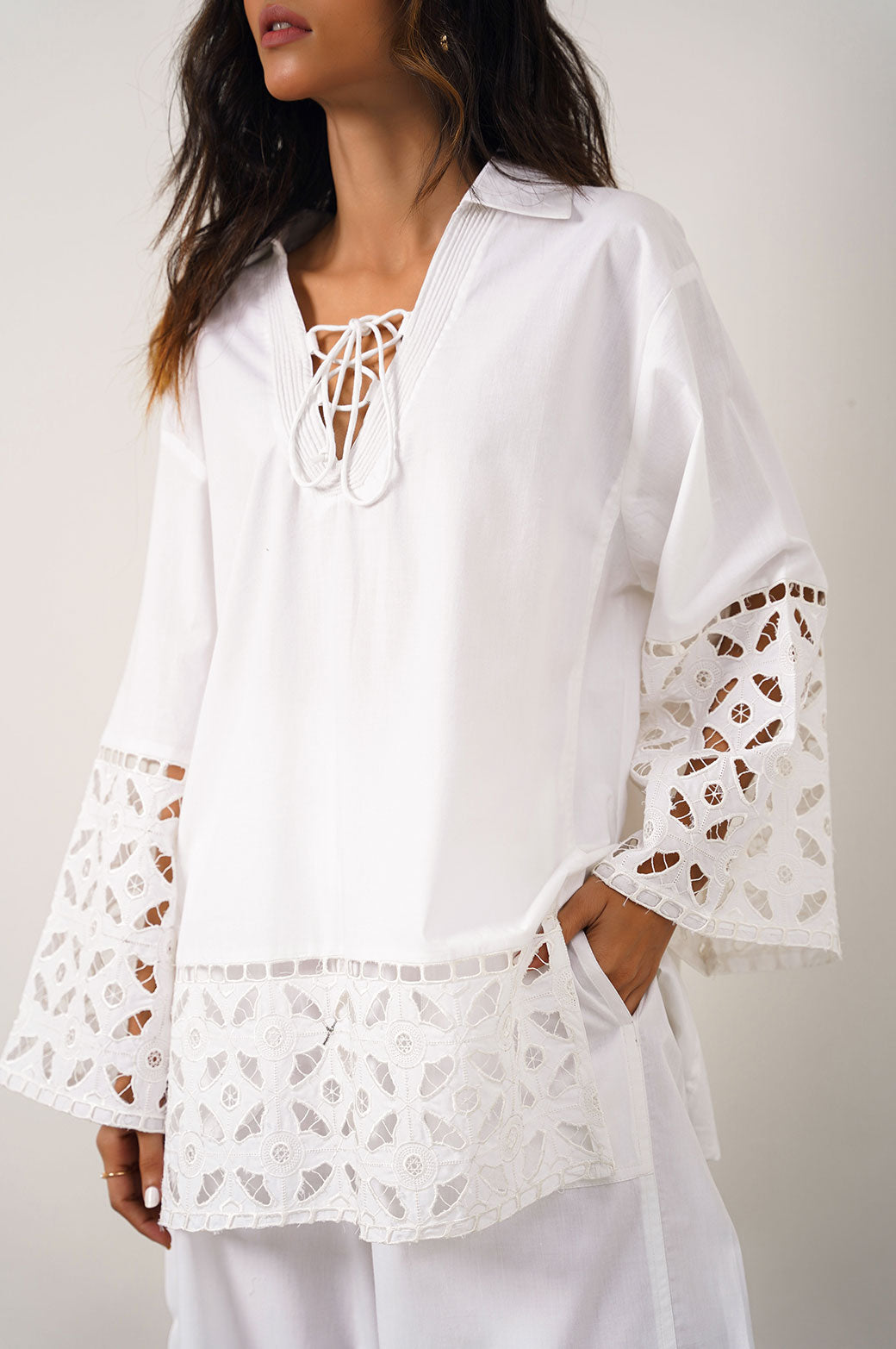 OPENWORK BOHO SHIRT