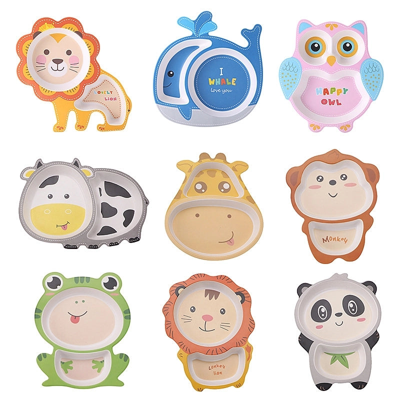 Cute Cartoon Baby Eco-friendly Divider Plate
