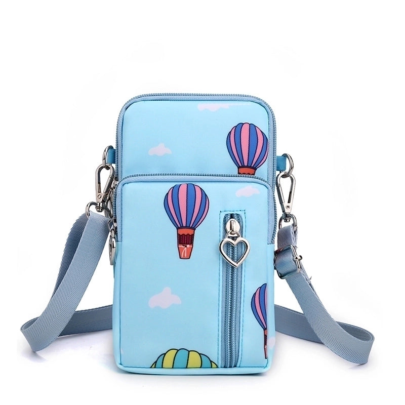 Women'S Nylon Solid Color Fashion Zipper Phone Wallet