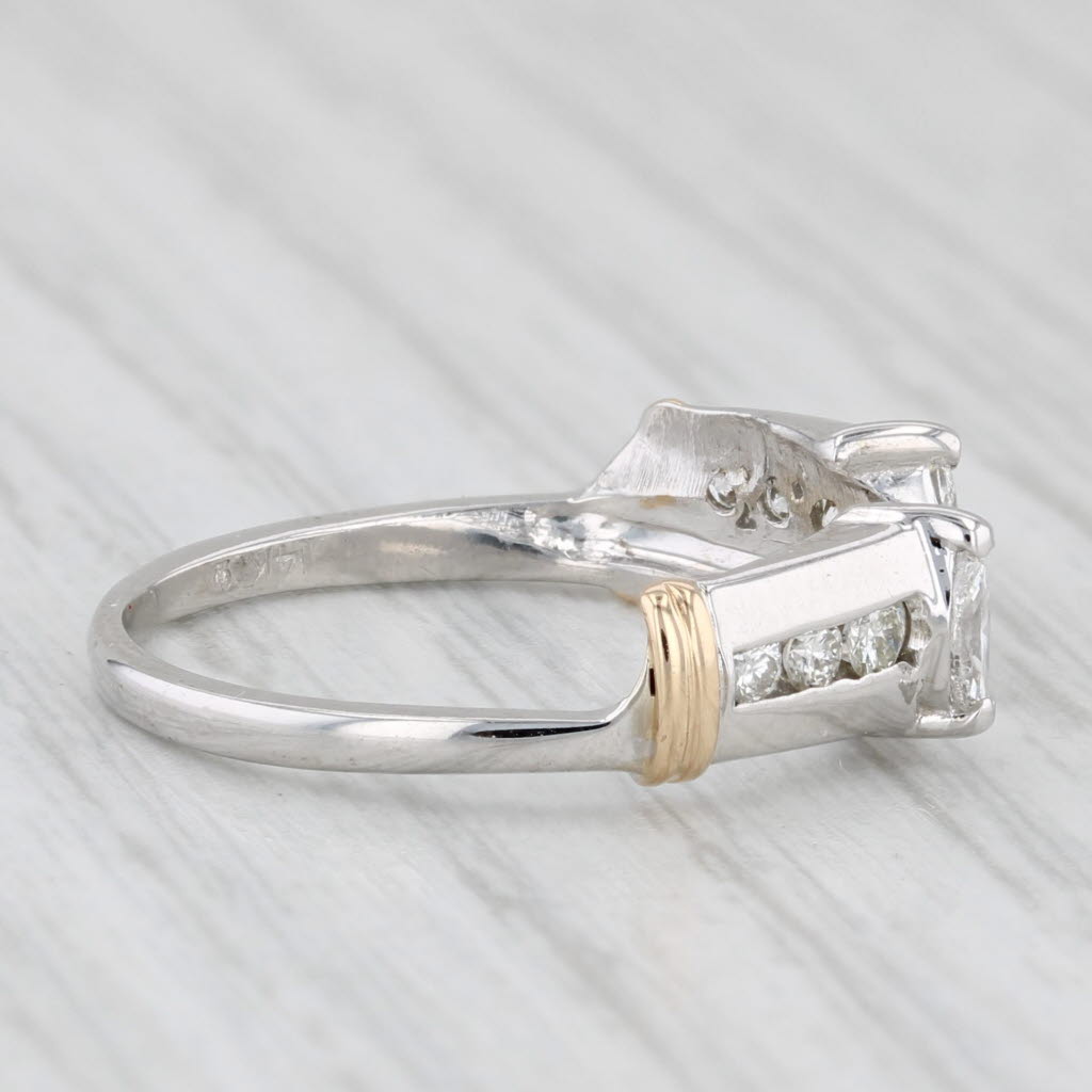 0.35ctw Diamond Ring Jacket Enhancer Guard 14k White Gold Size 5.75 Wedding Band