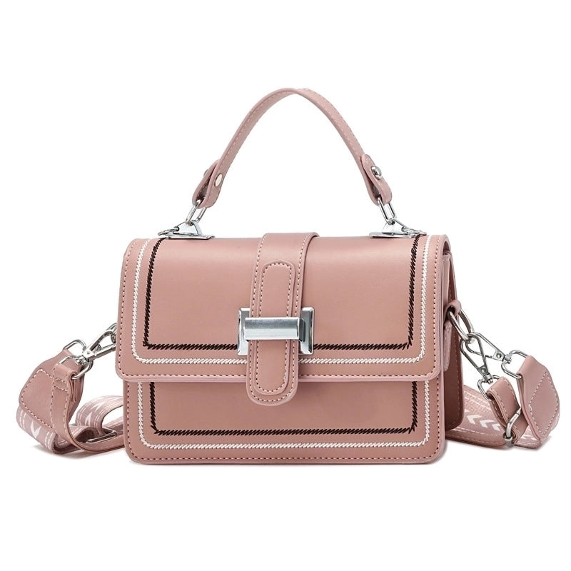 Women's Medium Pu Leather Solid Color Streetwear Flip Cover Crossbody Bag