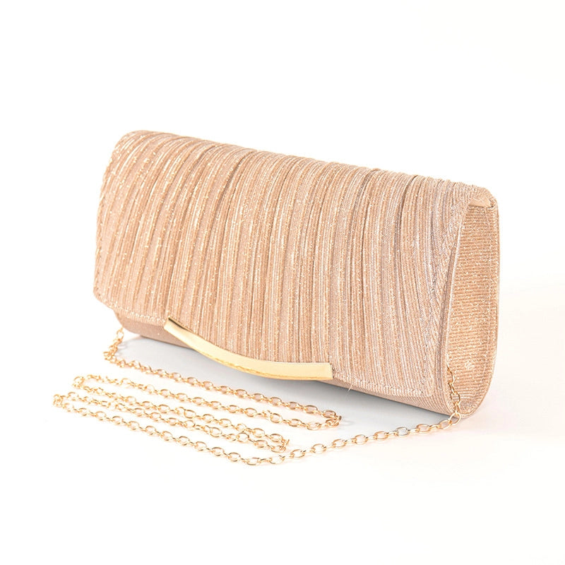 Small Portable Shoulder Bag Cosmetic Storage Bag Fashionable Exquisite Glitter Personalized Temperament Lock Evening Bag