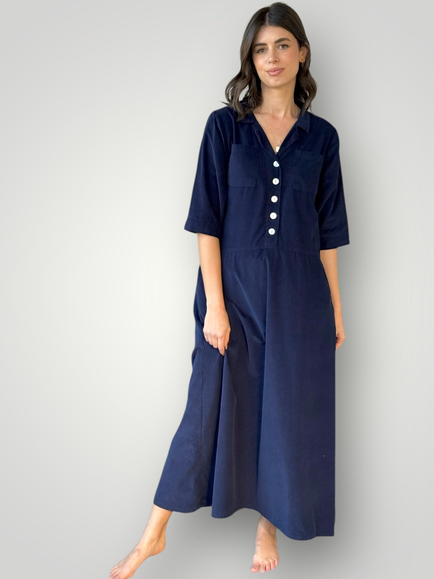 bridget dress - indigo cord