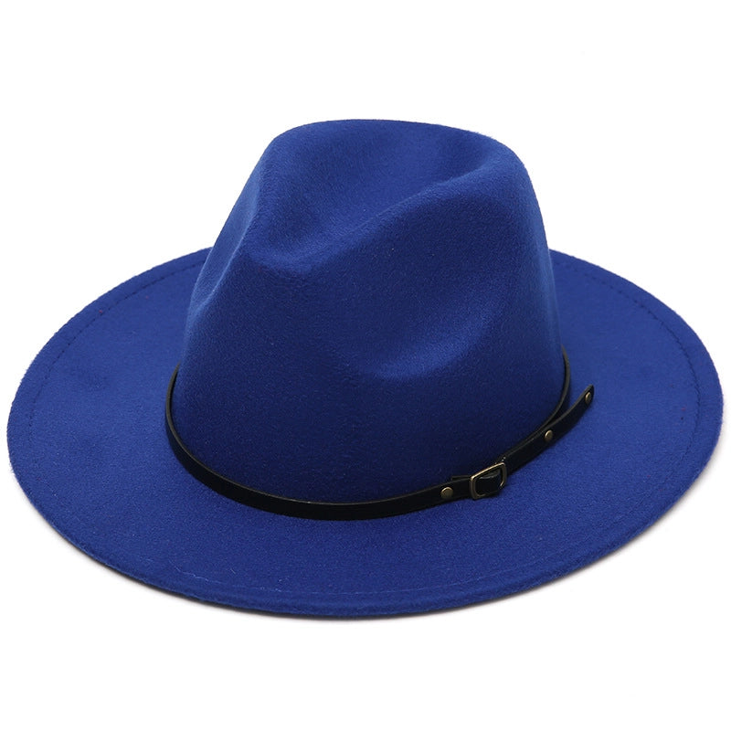 New Retro Women's Jazz Hat British Versatile Simple Woolen Hat Jazz Hat