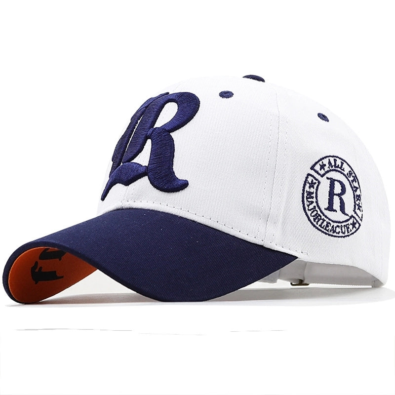 Unisex Basic Retro Letter Embroidery Curved Eaves Baseball Cap