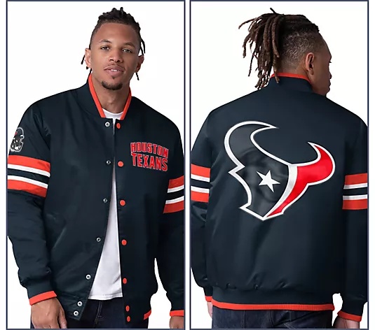 🔥Buy 2 for only $55🎁Buy 2 Get 2 Free🏈NFL Starter Satin Twill Snap Front Jacket