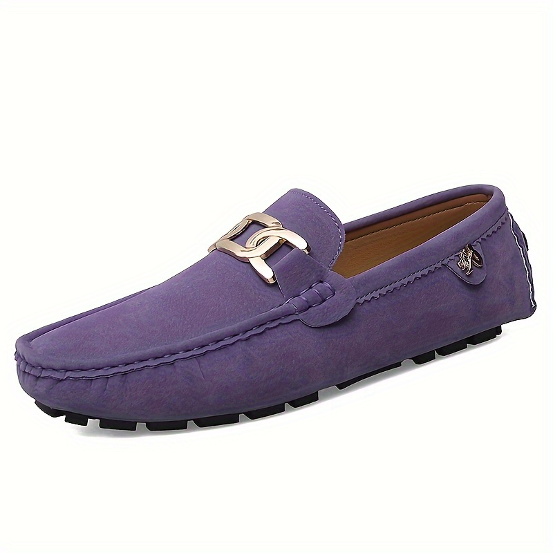 Cricsblue ugg Flat Shoes Female 2024 New Women Flats Genuine Leather Moccasins Men Casual Slip-on Loafers Big Size 44 Purple Hoop Boat Shoes