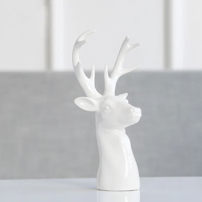 2023 Ins Hot Selling Elk Ceramic Home Furnishings and Decorative Ornaments